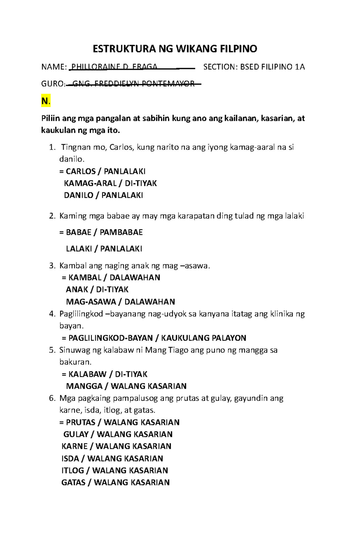 Estruktura NG Wikang Filpino Activity 2 - ESTRUKTURA NG WIKANG FILPINO ...