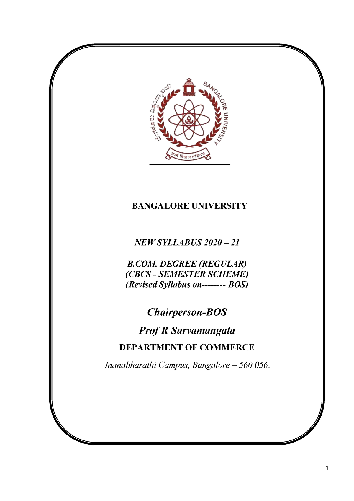 B - Cv - BANGALORE UNIVERSITY NEW SYLLABUS 2020 – 21 B. DEGREE (REGULAR ...