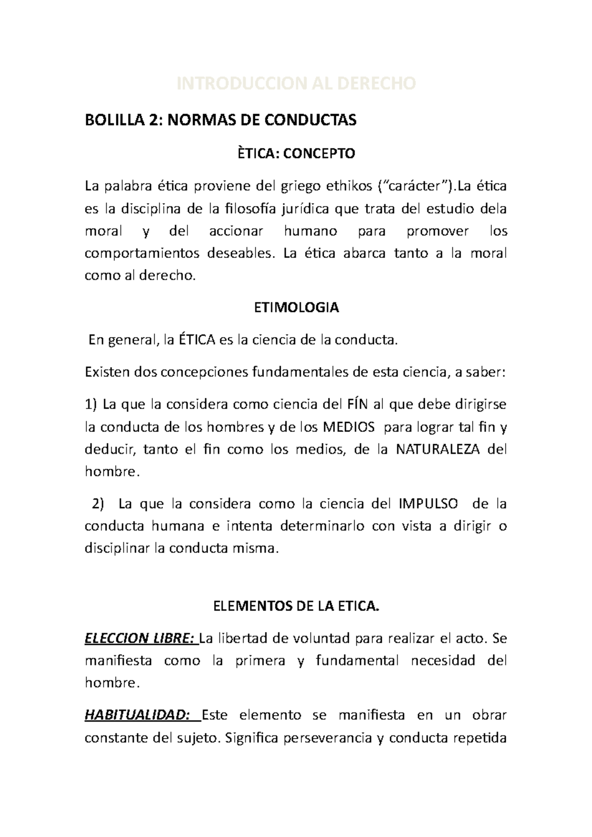 Bolilla 2 Introduccion - INTRODUCCION AL DERECHO BOLILLA 2: NORMAS DE ...