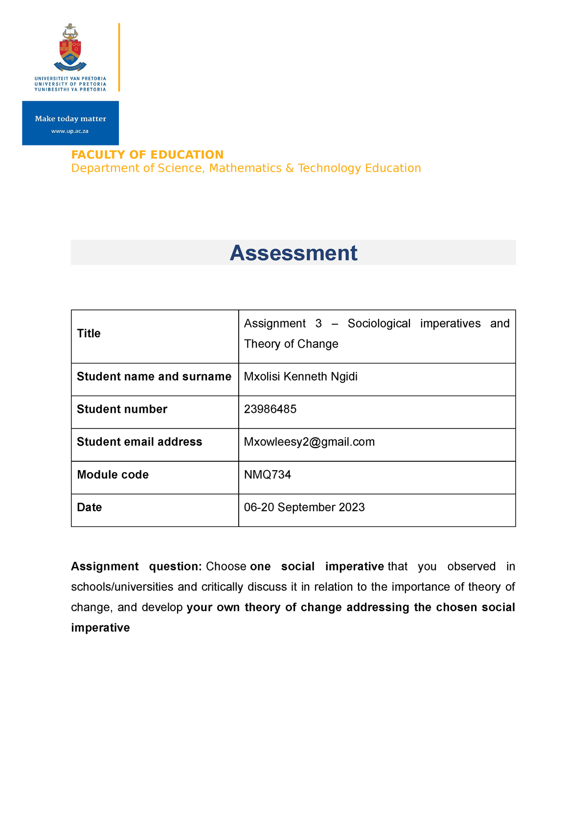 assignment 3 eds 733