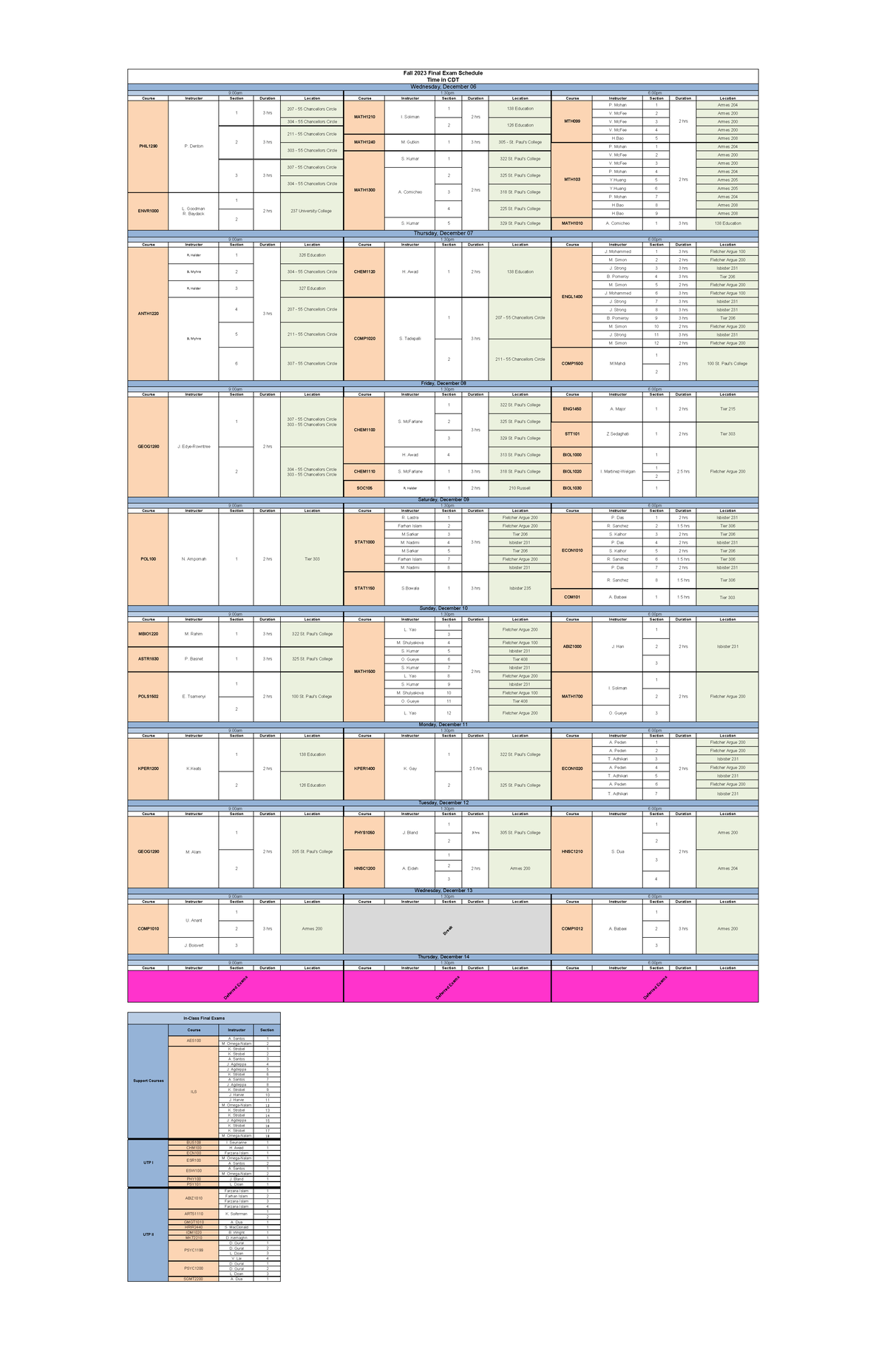 final-exam-schedule-fall-2023-course-instructor-section-duration