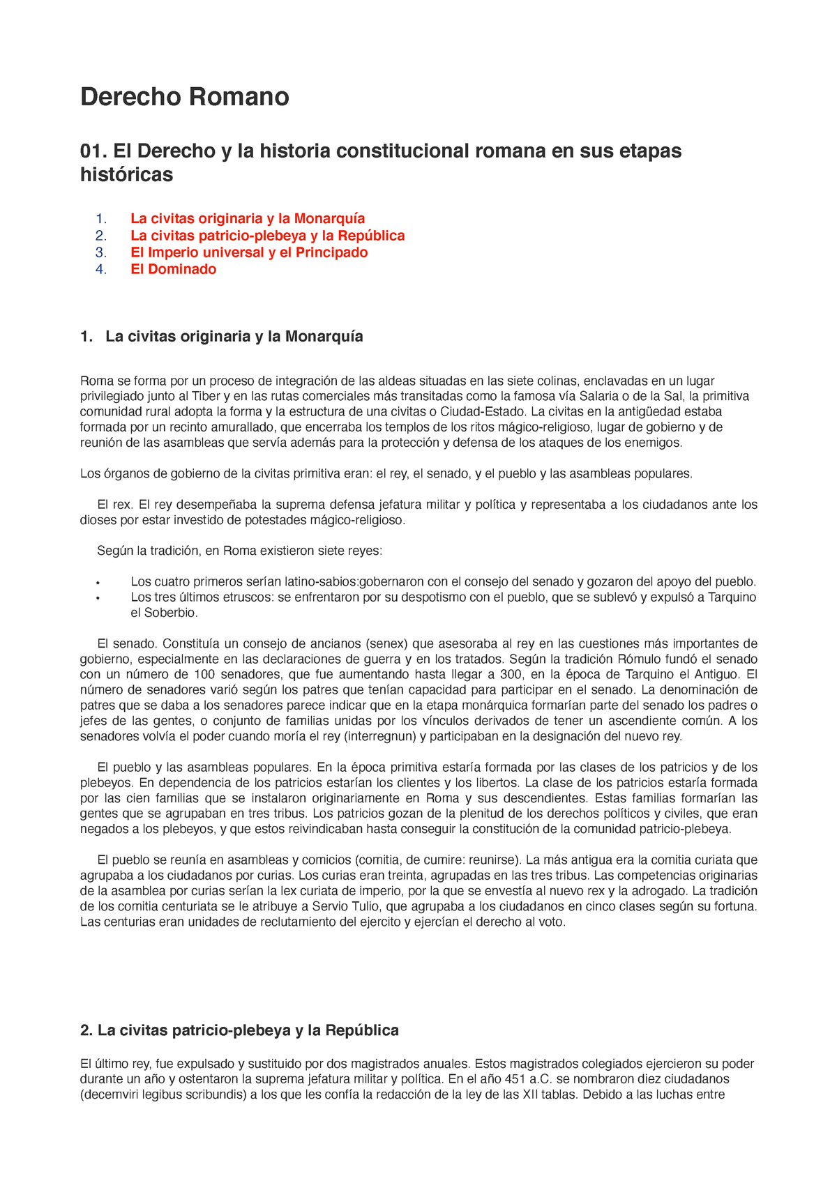 Apuntes Derecho Romano - Derecho Romano 01. El Derecho Y La Historia ...