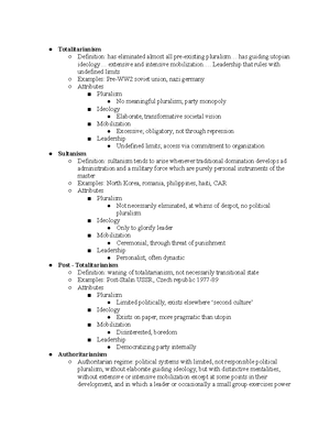 Midterm 1 Study Guide - Key Terms: Comparative Politics Definition ...