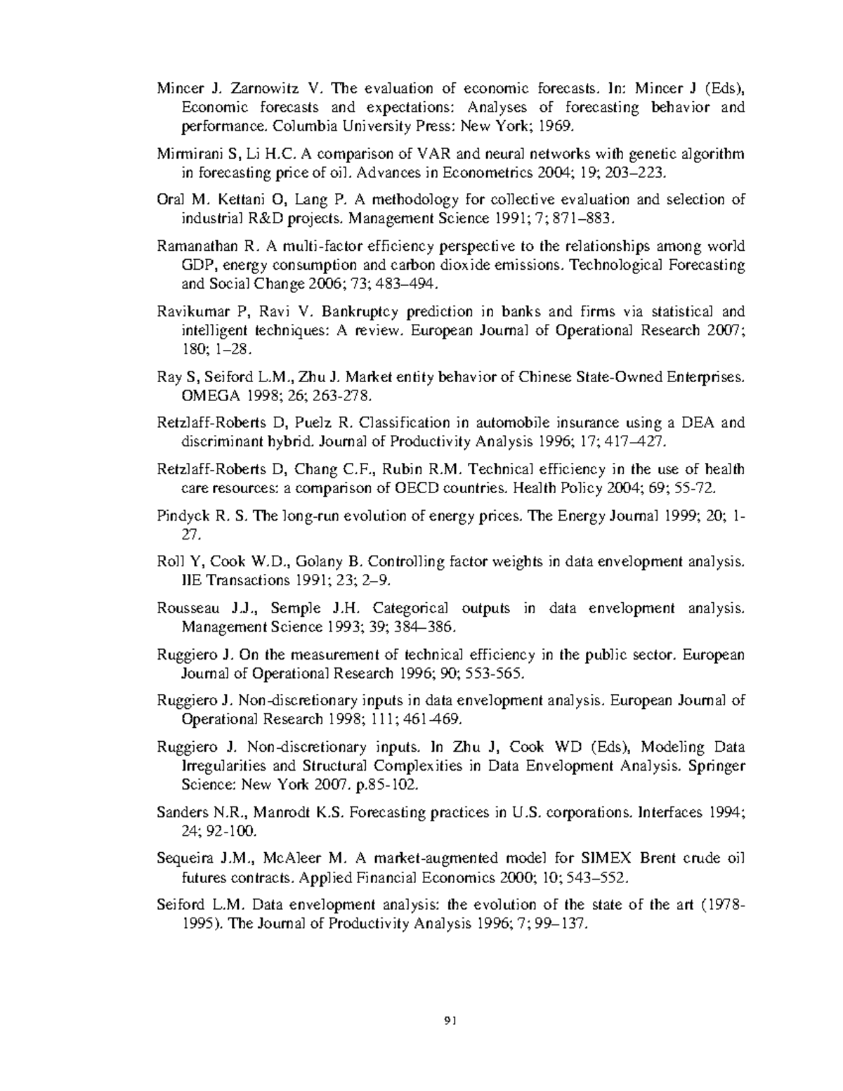 Multidimensional Approaches to Performance Evaluation 19 Mincer J