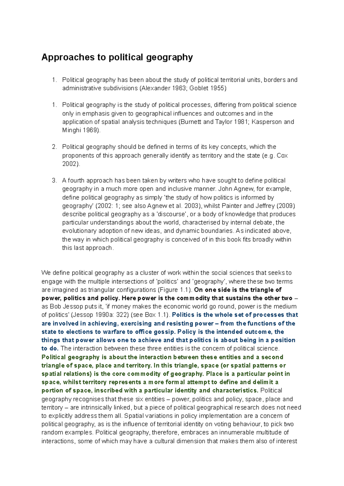 Approaches to political geography - Approaches to political geography ...
