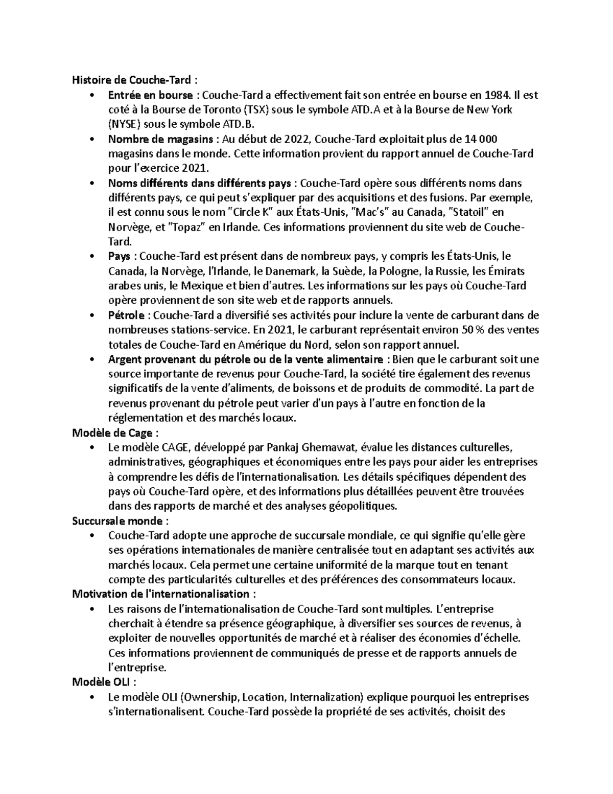 Histoire de Couche Histoire de CoucheTard Entrée en bourse