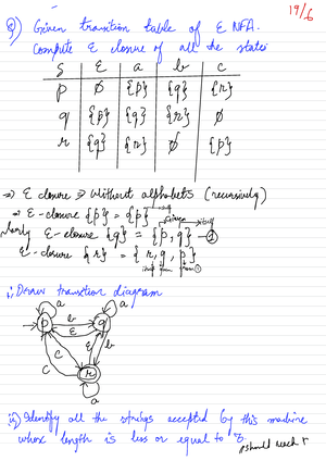 Compiler Design HAND WRITTEN NOTES - Theory Of Computation & Formal ...