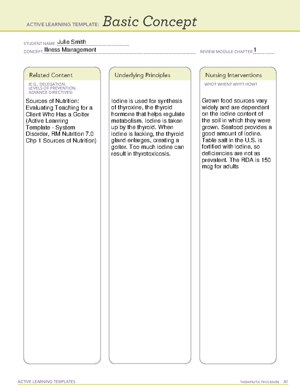 Ati Basic Concept Template Nutrition 2023 Template Printable