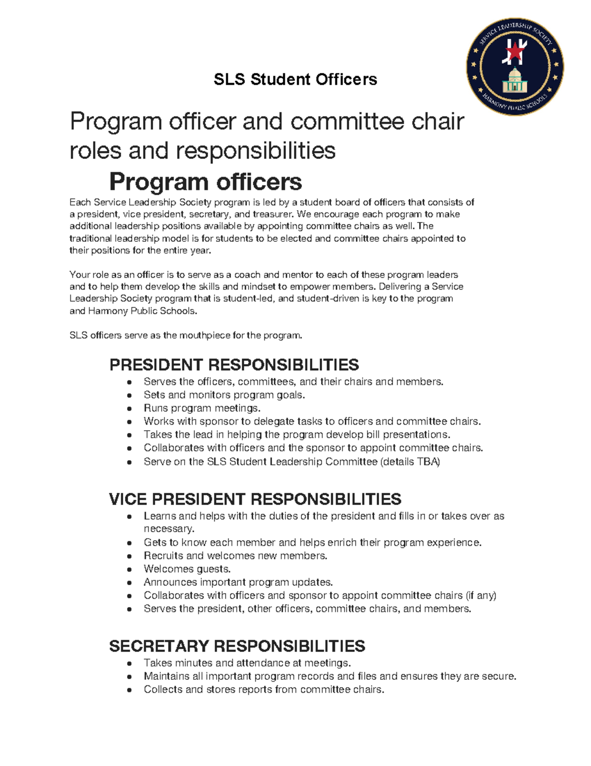SLS Student Officers - asdlfjals - SLS Student Officers Program officer ...