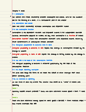 Economics 101 Chapter 4 Review Notes - Chapter 4 summary i. demandis ...