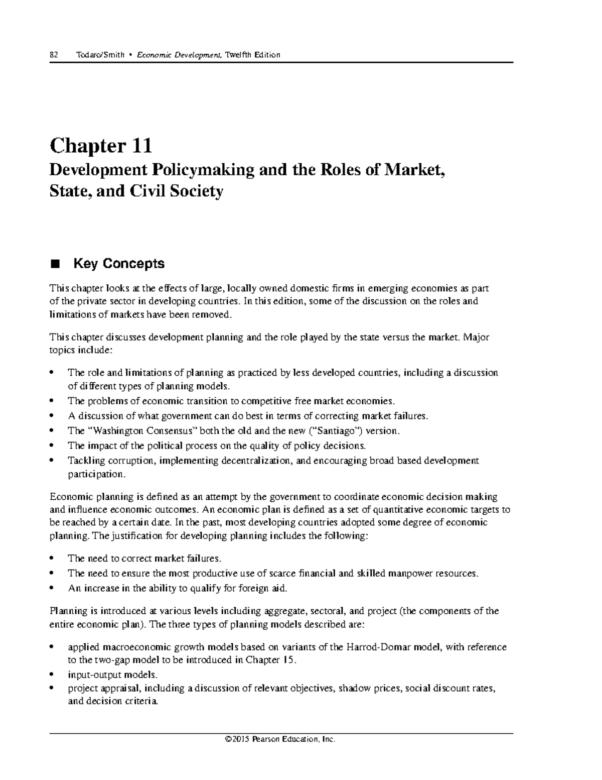 Ecode Answer KEY Chapter 11 XI. Development Policymaking and the Roles ...