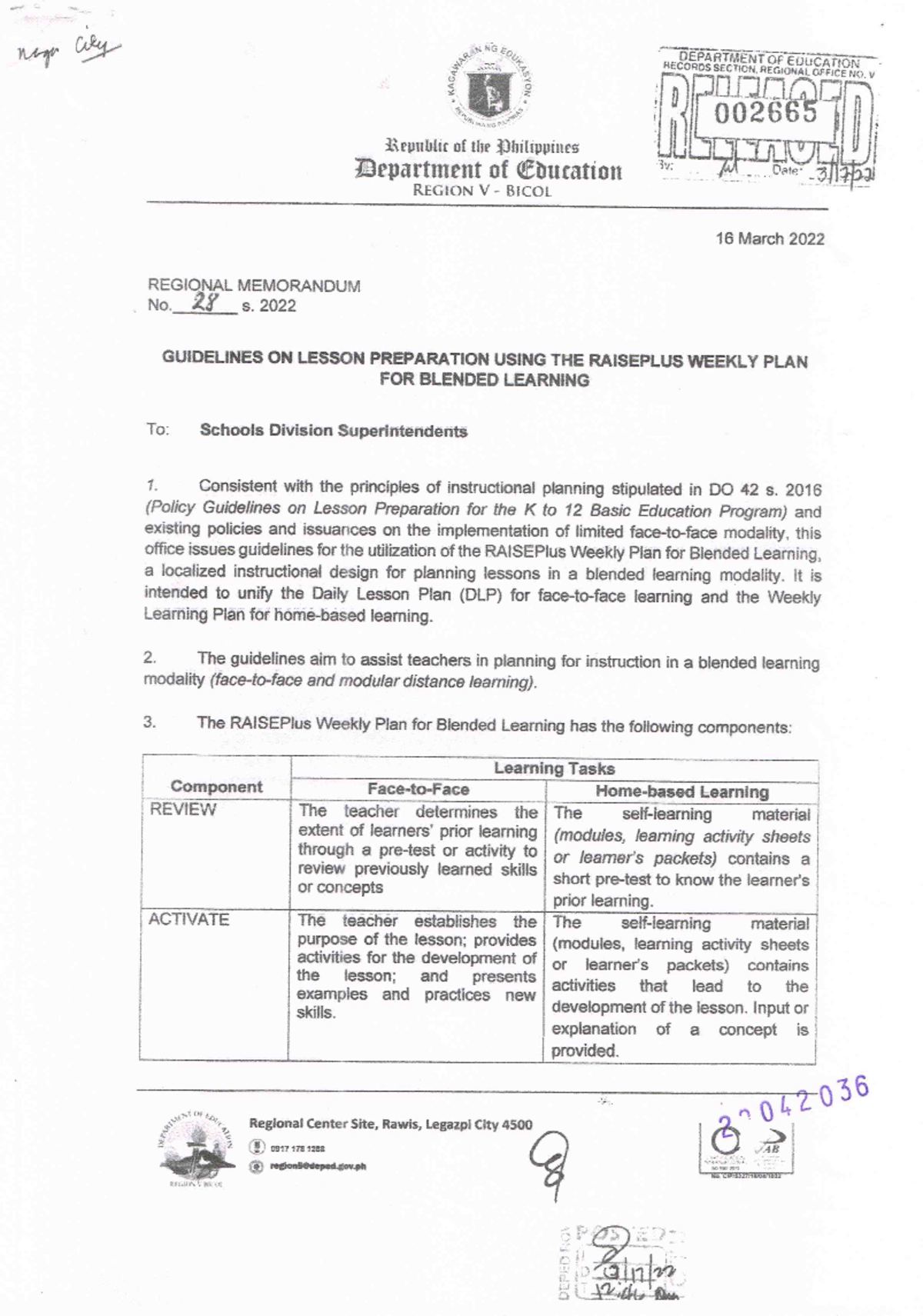 Unnumbered April 4, 2022 Guidelines on Lesson Preparation Using the