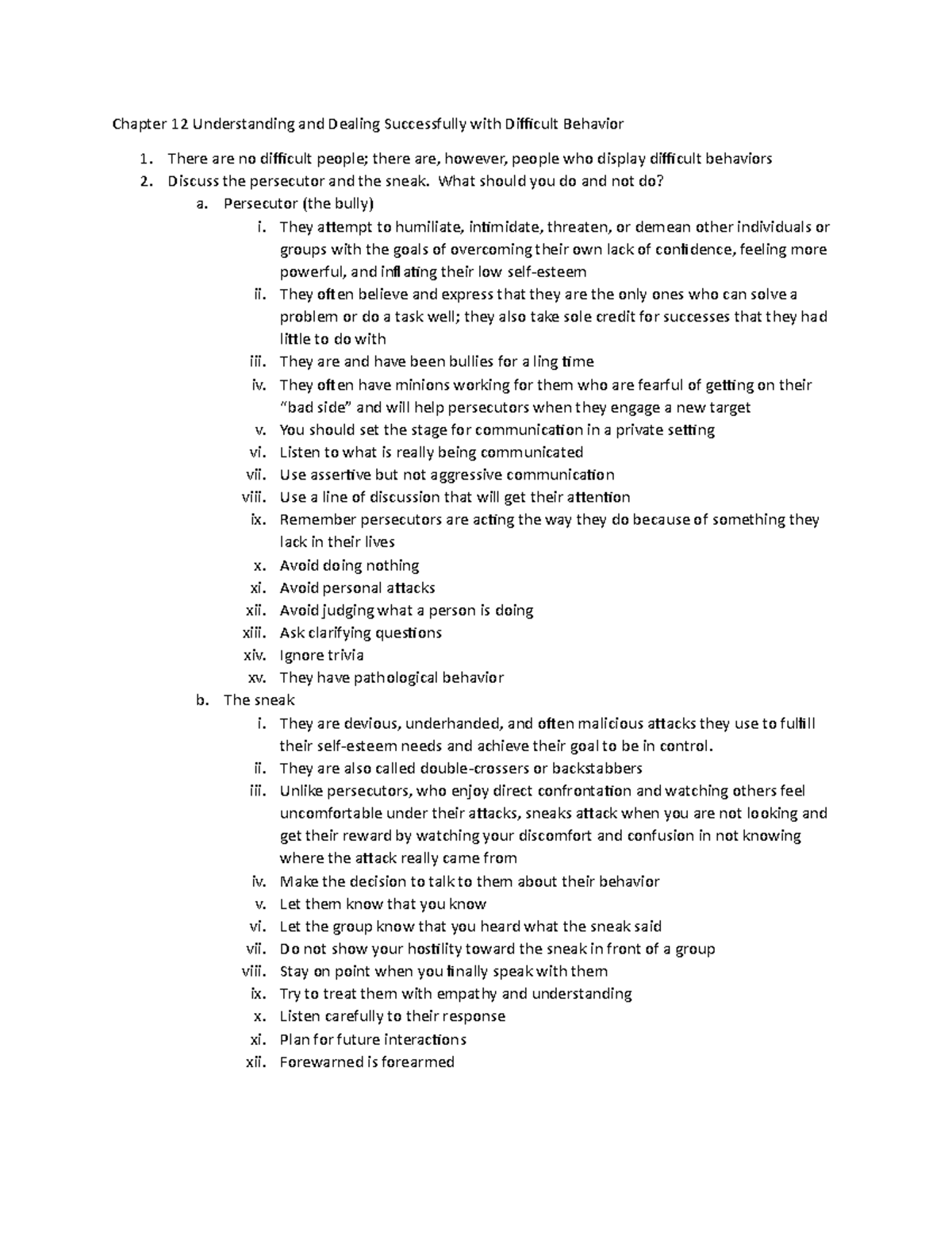 Chapter 12 Understanding and Dealing Successfully with Difficult ...