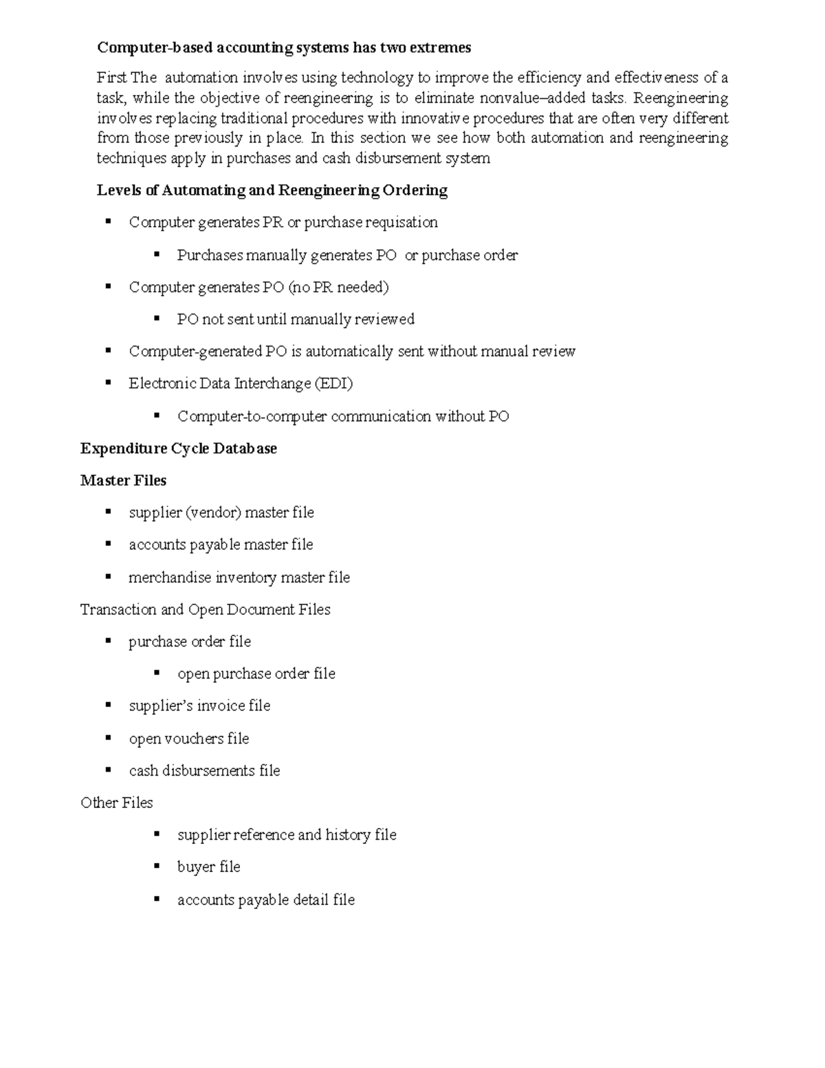 Computer-based accounting system - Reengineering involves replacing ...