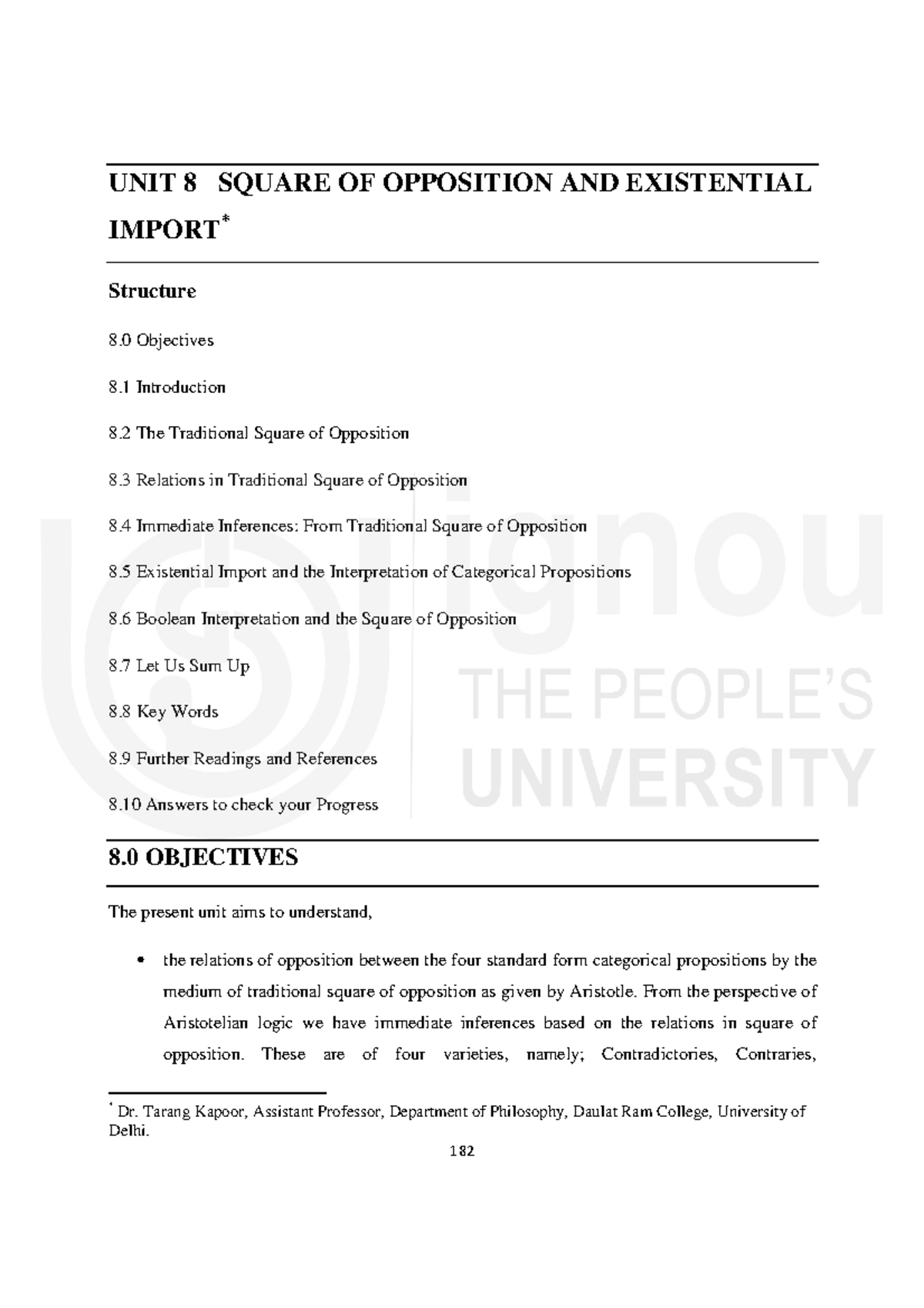 Unit 8 Philosophy Ge Formal Logic Unit 8 Square Of Opposition And Existential Import 7332