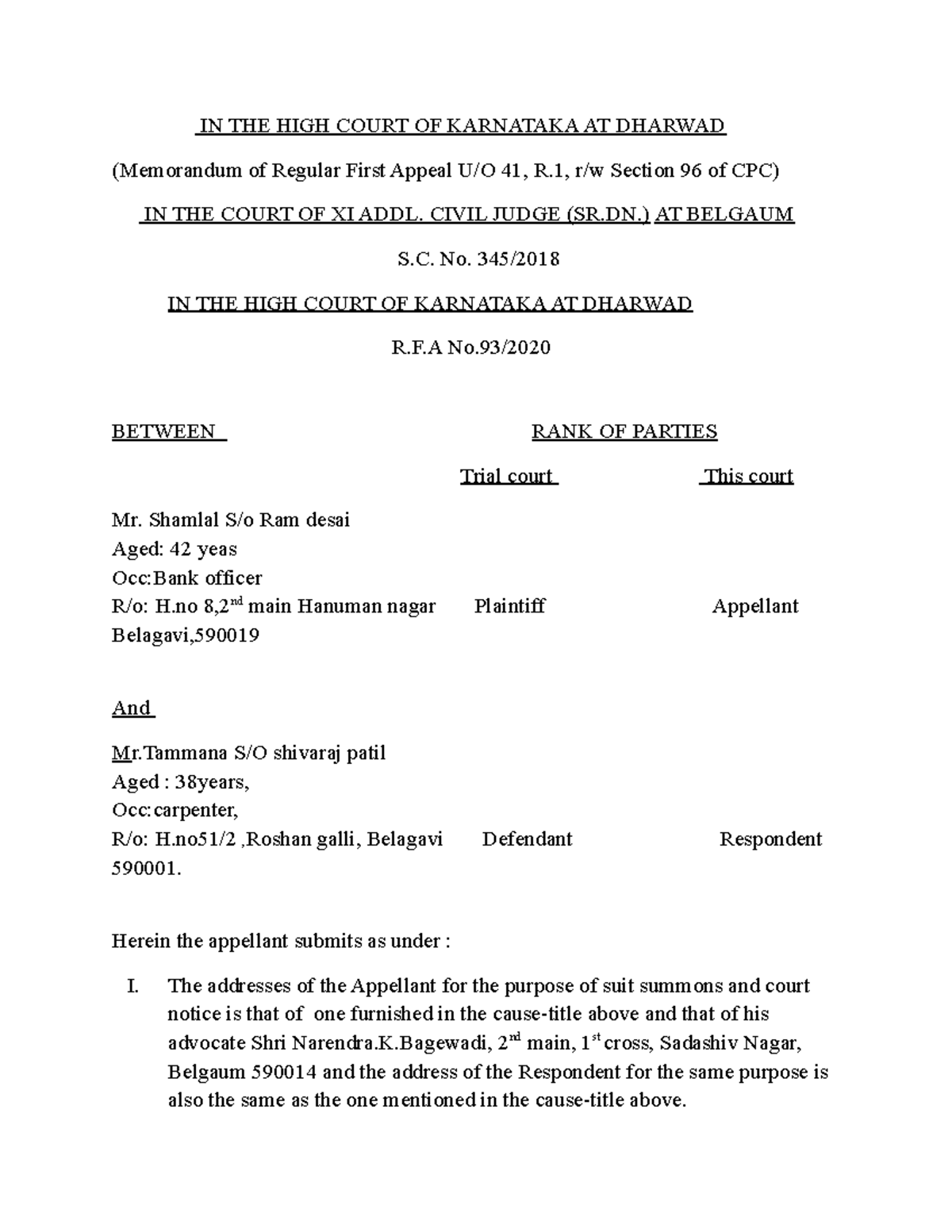 RFA - 23 Promissory Note with receipt - IN THE HIGH COURT OF KARNATAKA ...