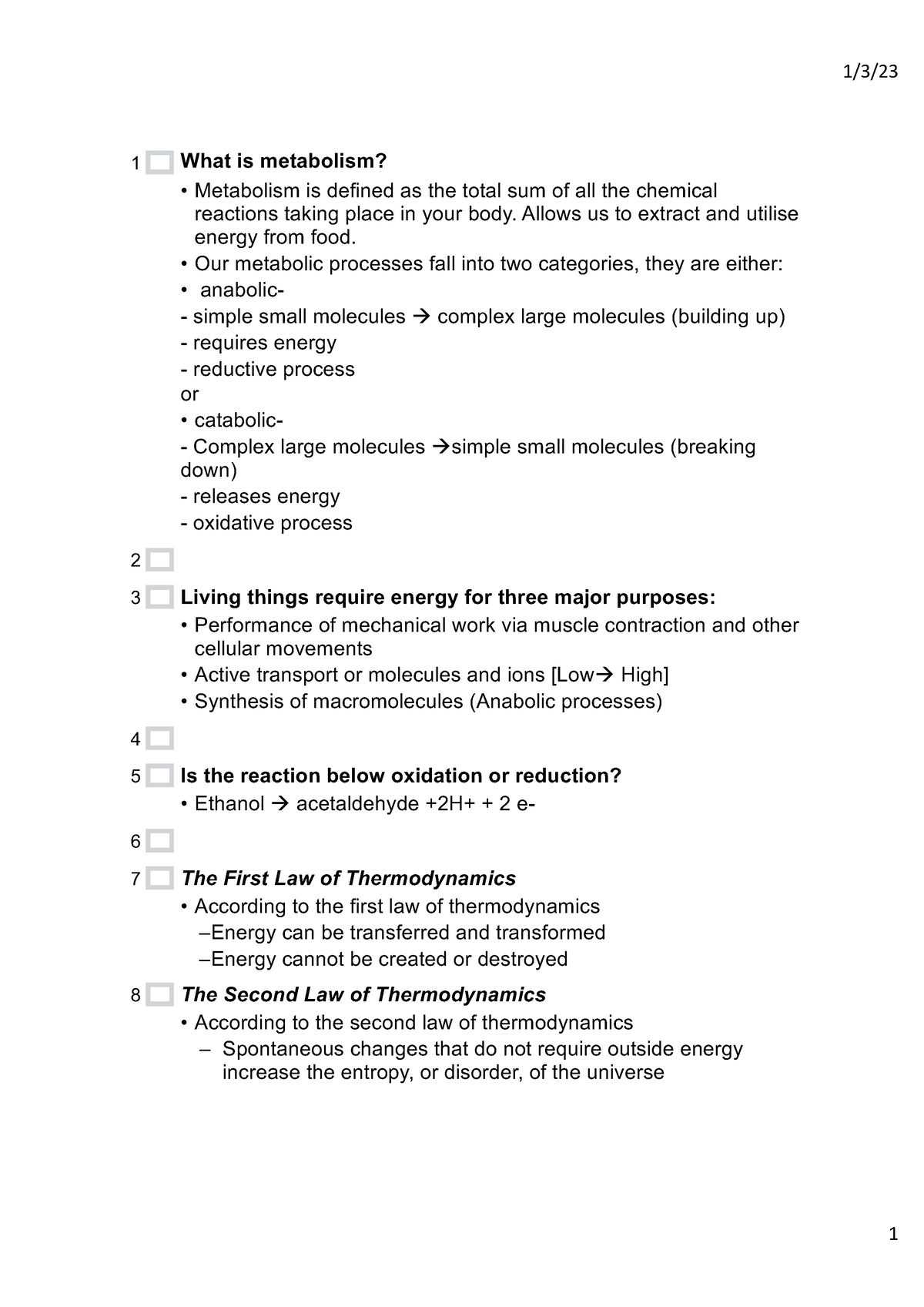 Metabolism And Disease Introduction - 1/3/ 1 What Is Metabolism ...