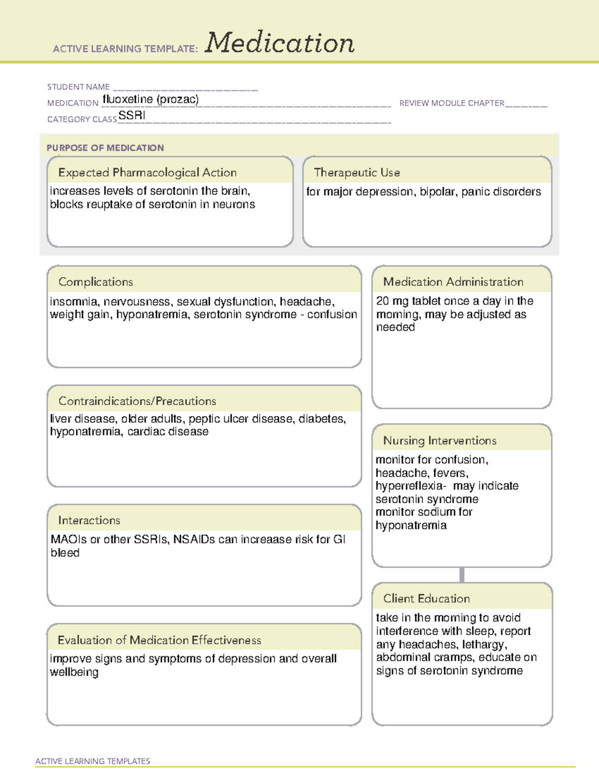 Fluoxetine - jdioewhjfoih jirhiorh4ihrtoejfinijorgj - ACTIVE LEARNING ...