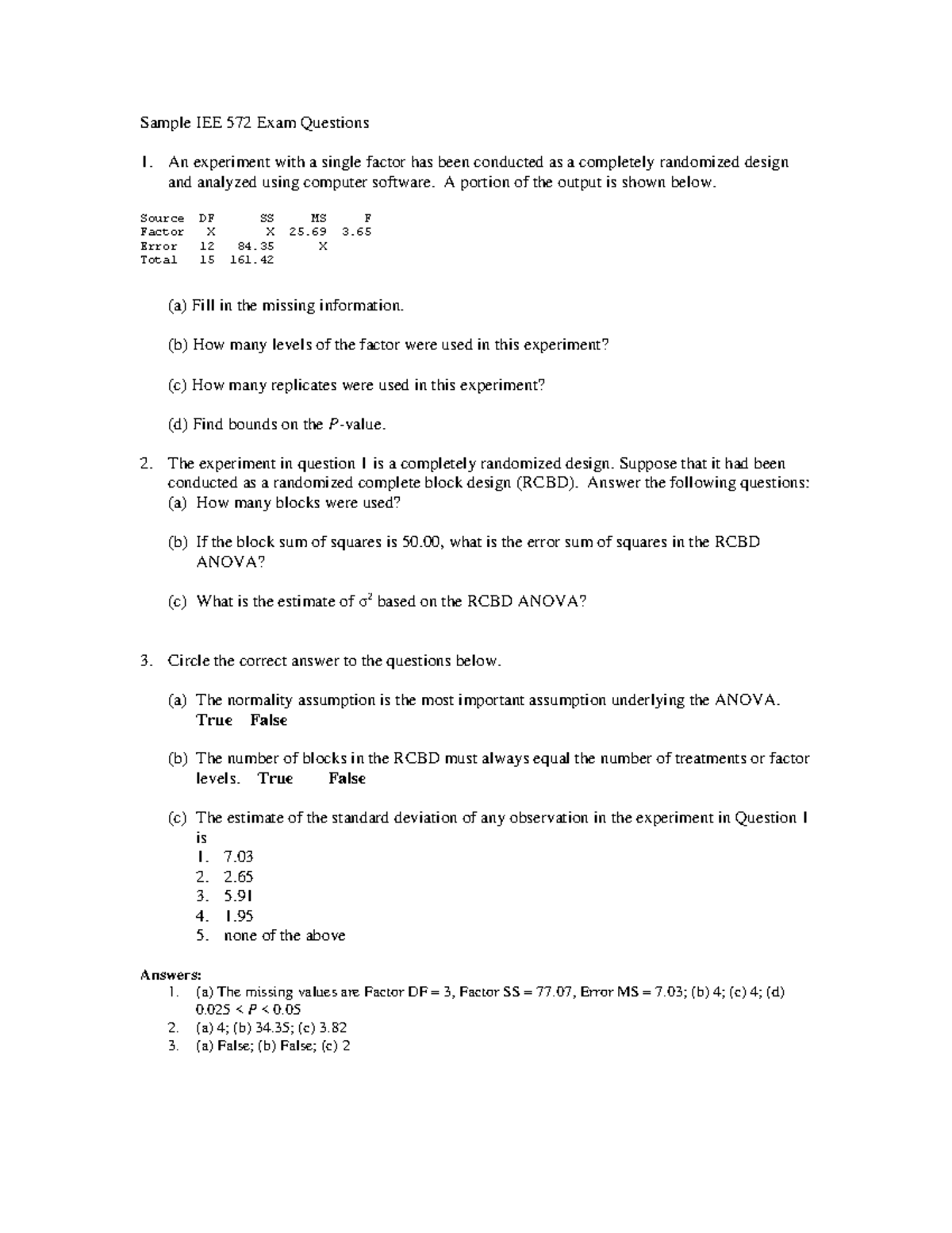 Sample Iee 572 Exam Questions - Sample Iee 572 Exam Questions An 