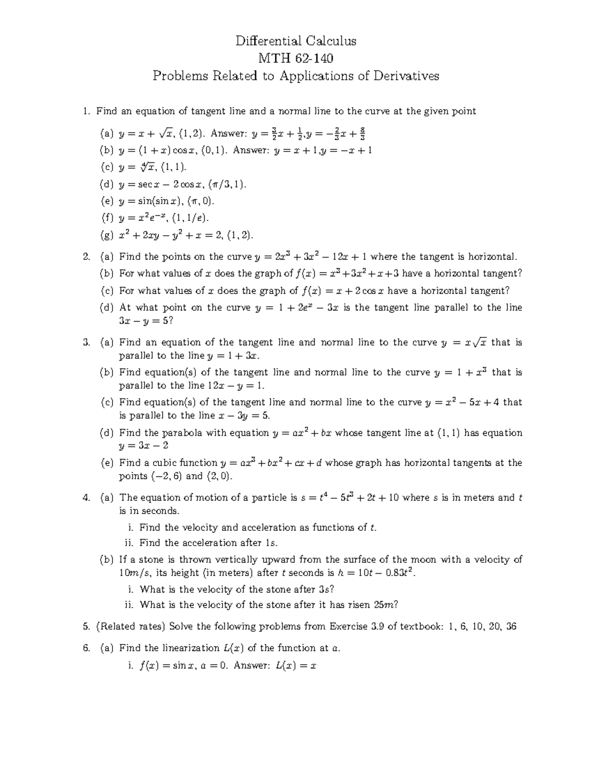 Sample Problems For Applications 1 06 85 1 Engineering Studocu