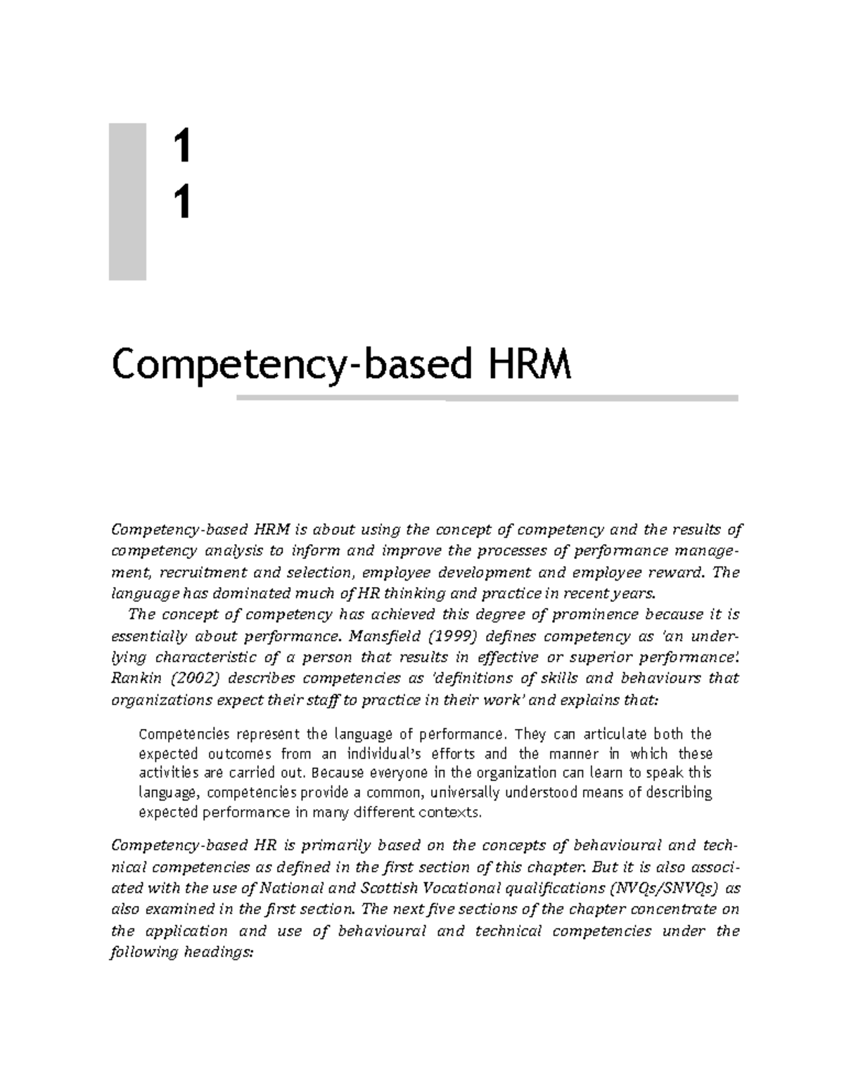 Competency-based HRM - The language has dominated much of HR thinking ...