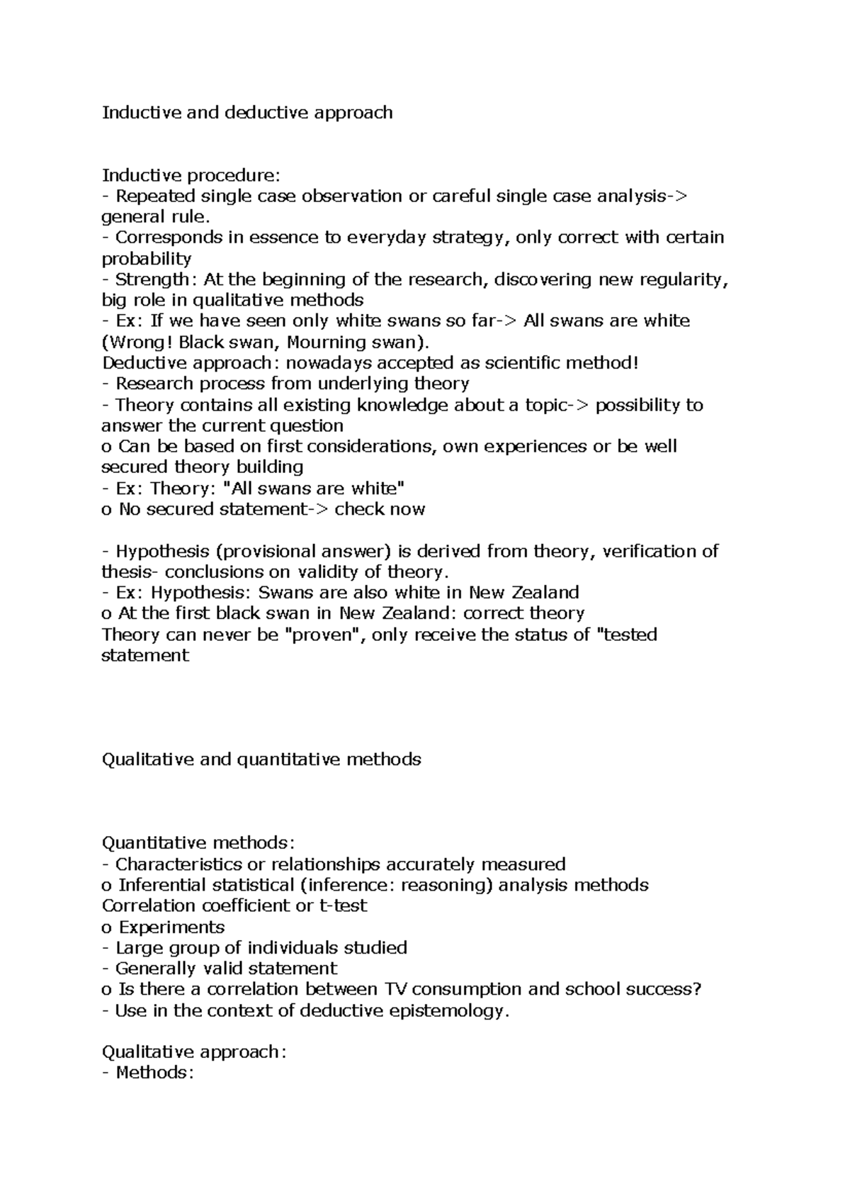 Inductive and deductive approach - Inductive and deductive approach ...