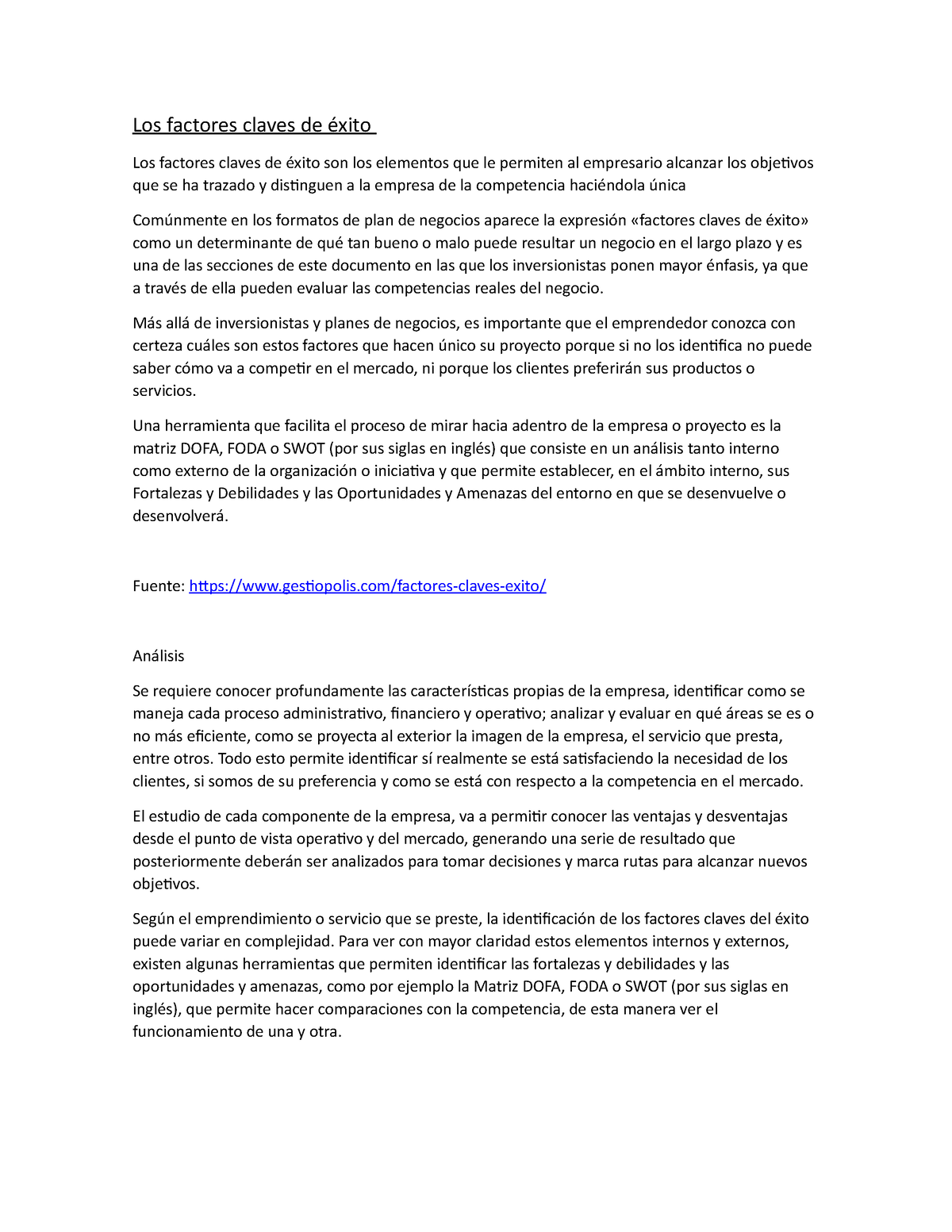 Factores Claves Del Exito Los Factores Claves De éxito Los Factores Claves De éxito Son Los 6373