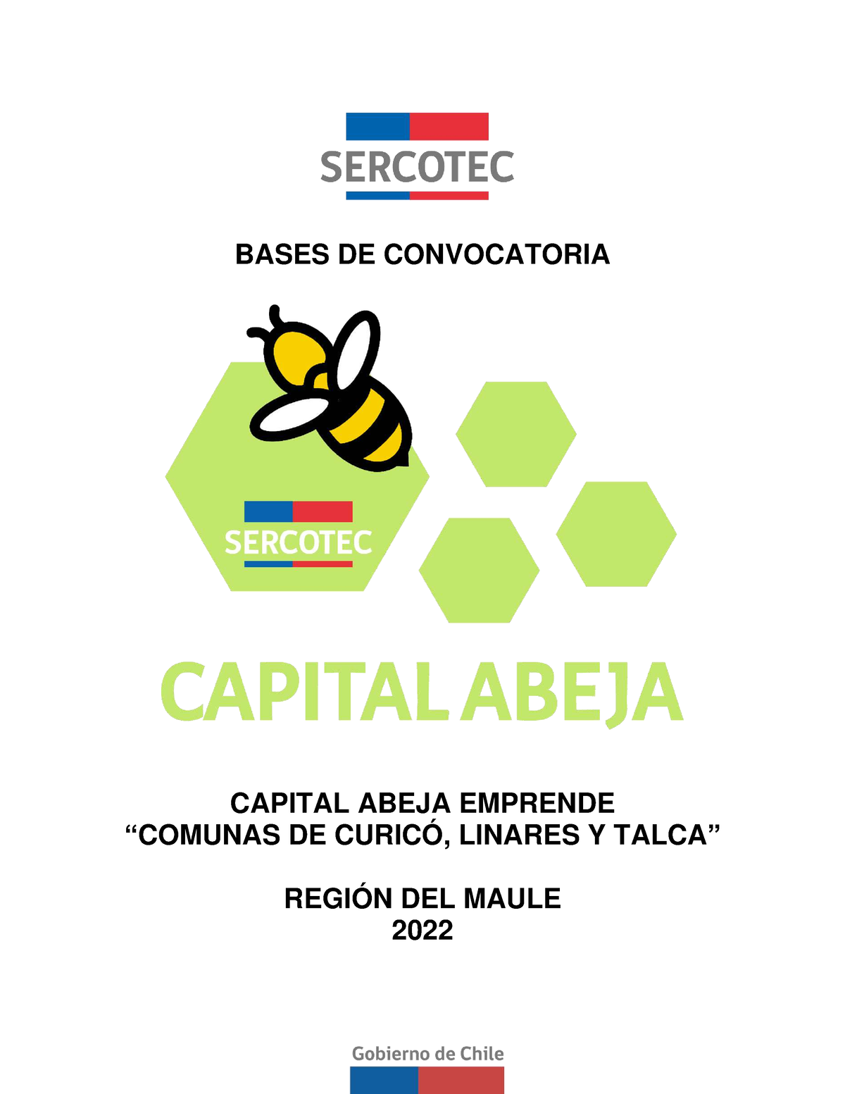 Bases Abeja Emprende Comunas Curicó Linares Talca 2022 V°B° BASES DE