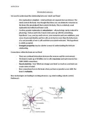 Biopsychology Chapter 3 Notes - Biopsychology Chapter 3 Notes General ...