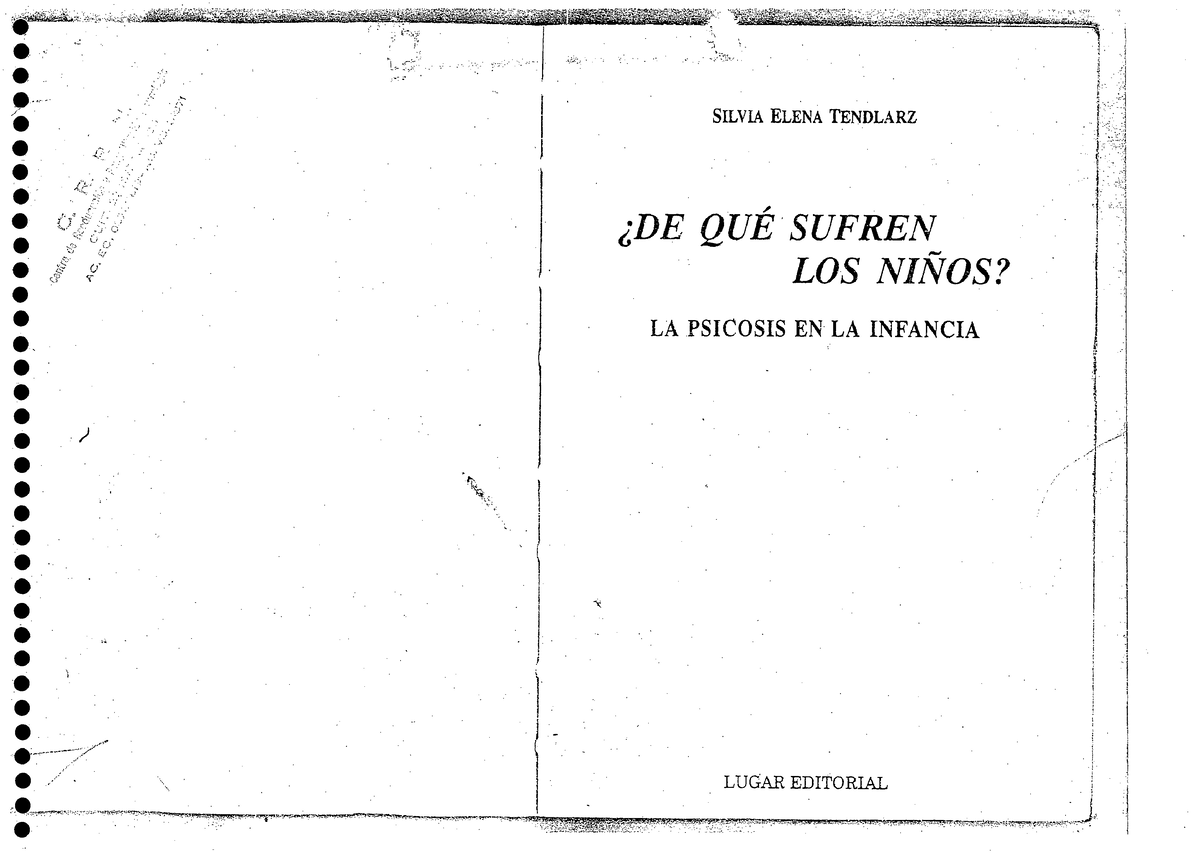 De Que Sufren Los Niños Silvia Tendlarz Pdf