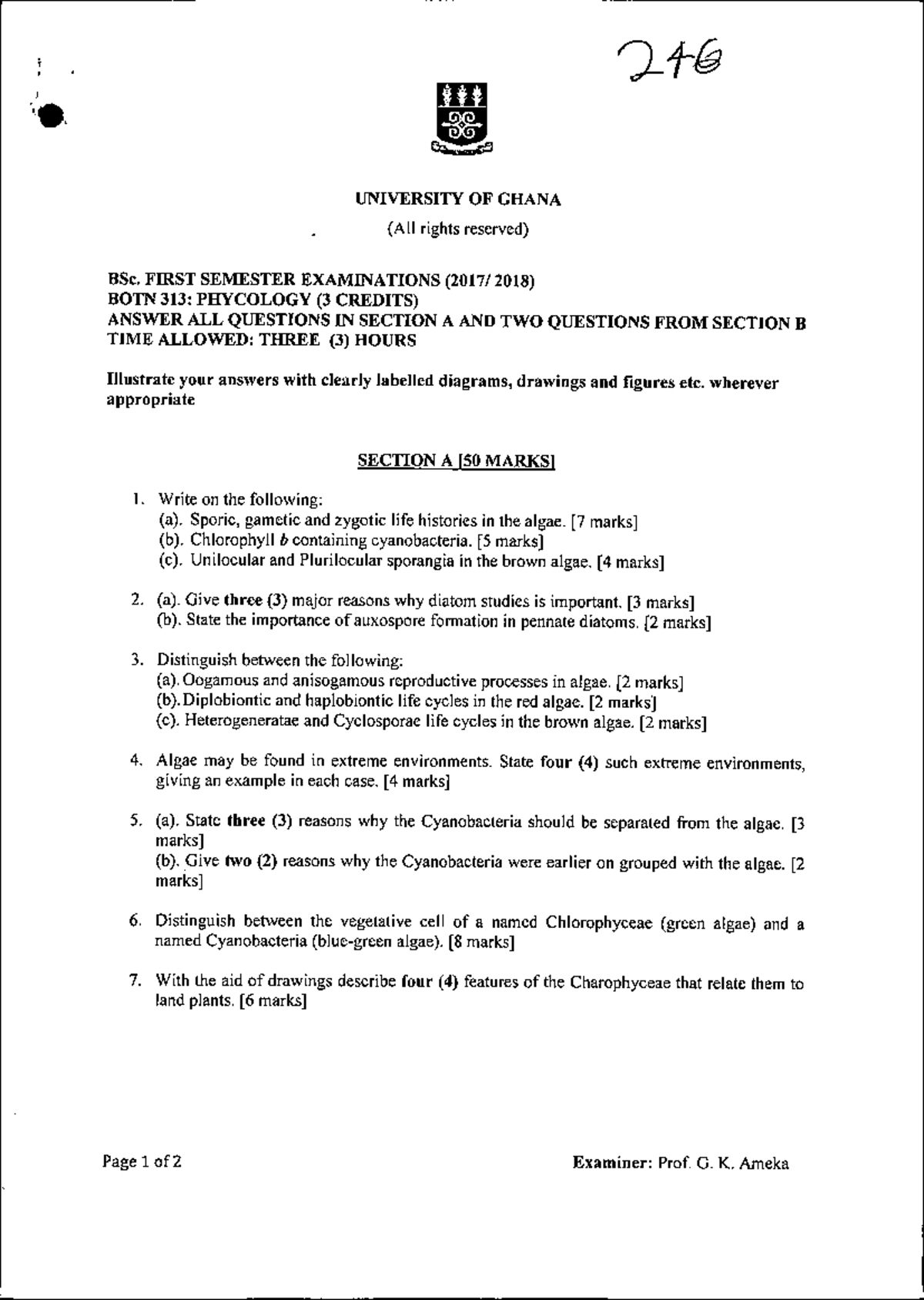 Document (39) - I ',., UNIVERSITY OF GHANA (All rights reserved) BSc ...