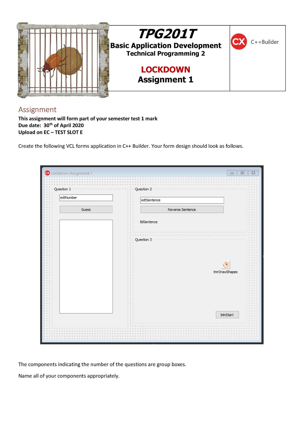 TPG201T Assignment Lockdown 1 S1 2020 - Warning: TT: Undefined Function ...