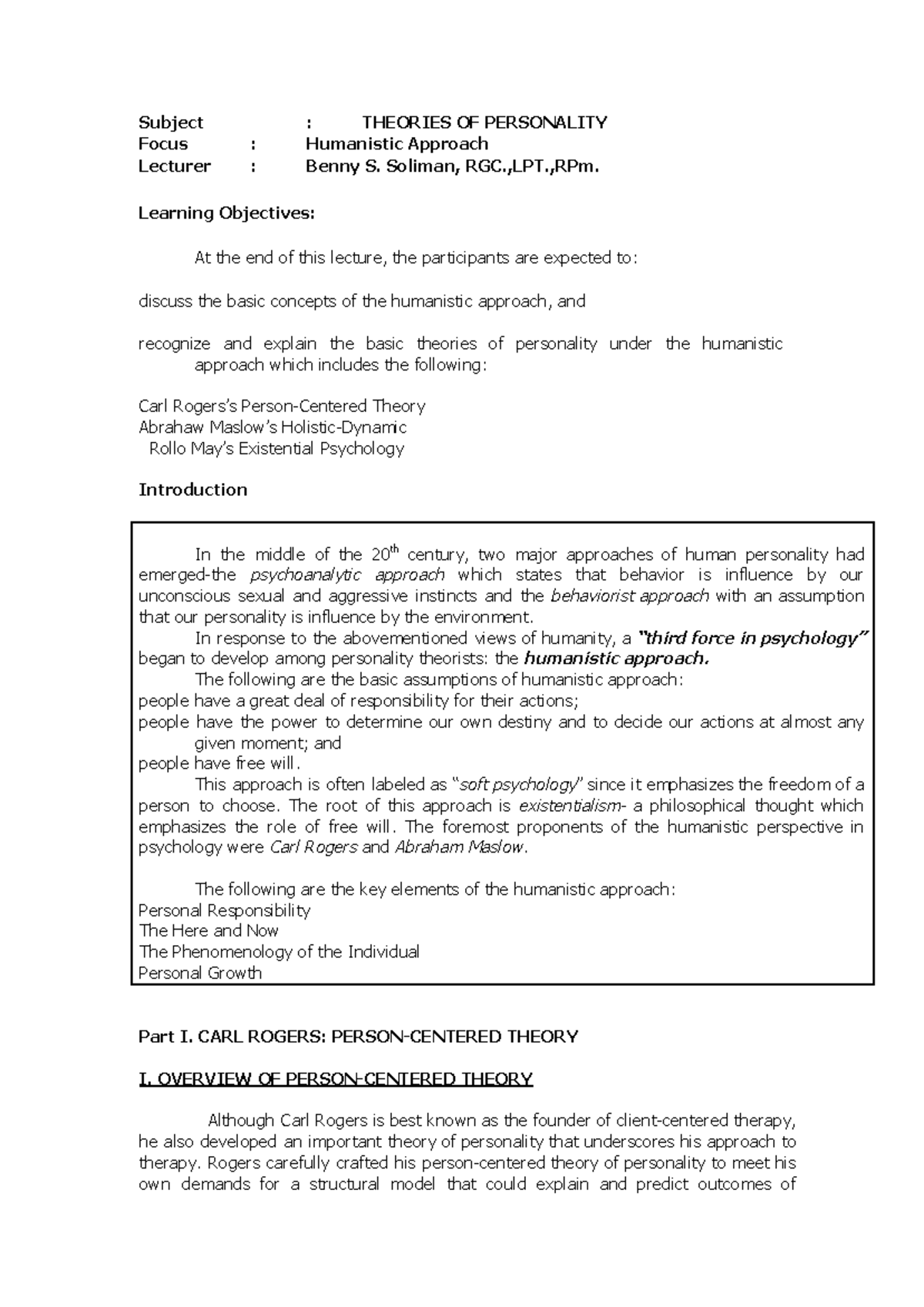 humanistic-approach-lecture-notes-4-subject-theories-of