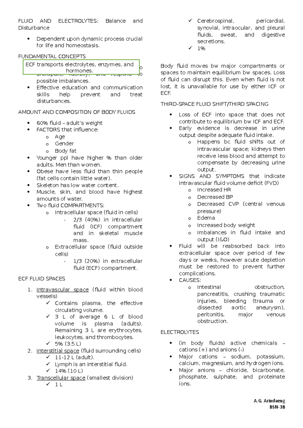 Fluid And Electrolytes Med Surg - FLUID AND ELECTROLYTES: Balance And ...