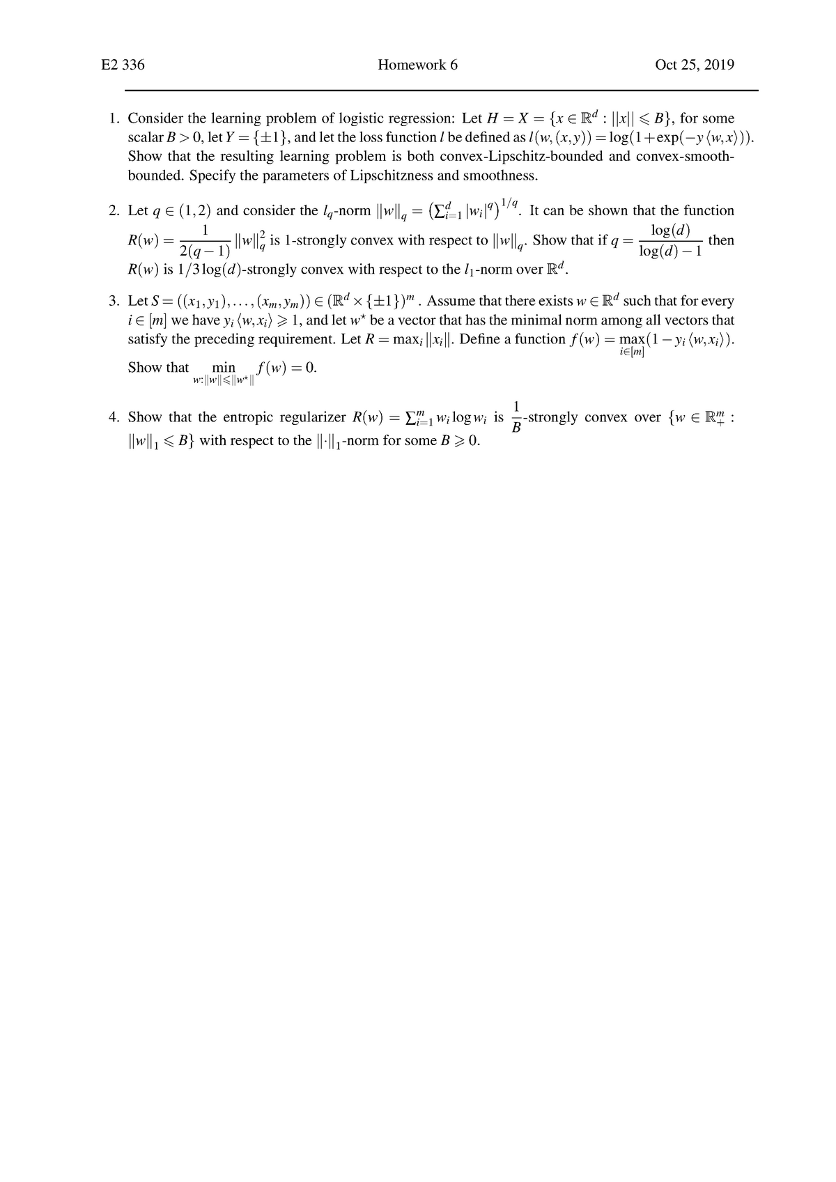 logistic regression homework