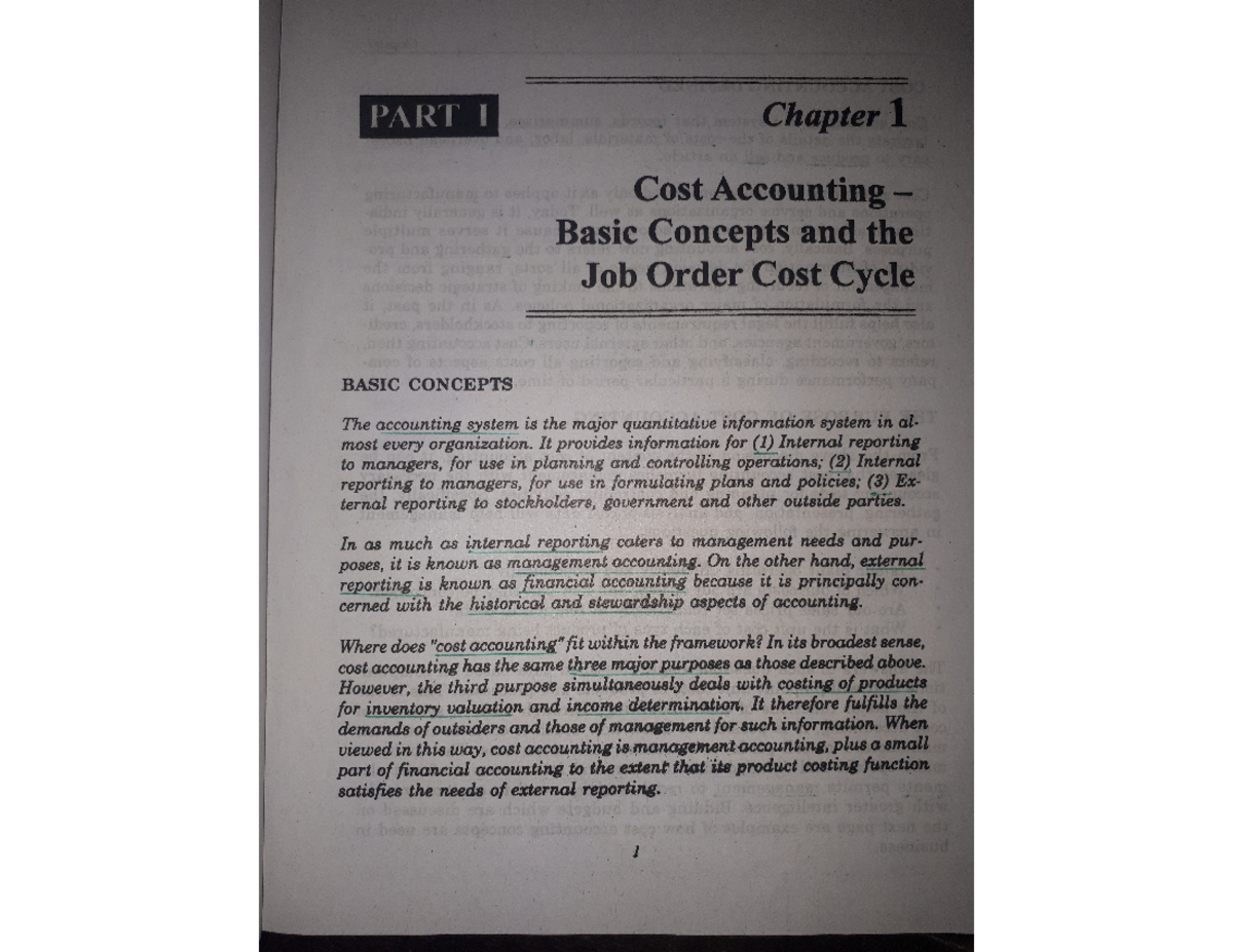 COST ACCOUNTING - Bsa - Studocu