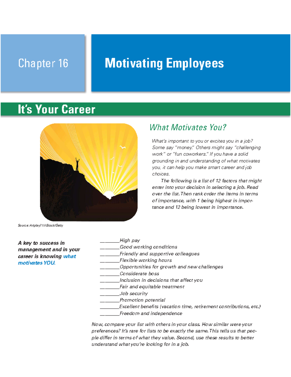 Chap-16-theory - Motivating employees - Chapter 16 Motivating Employees ...