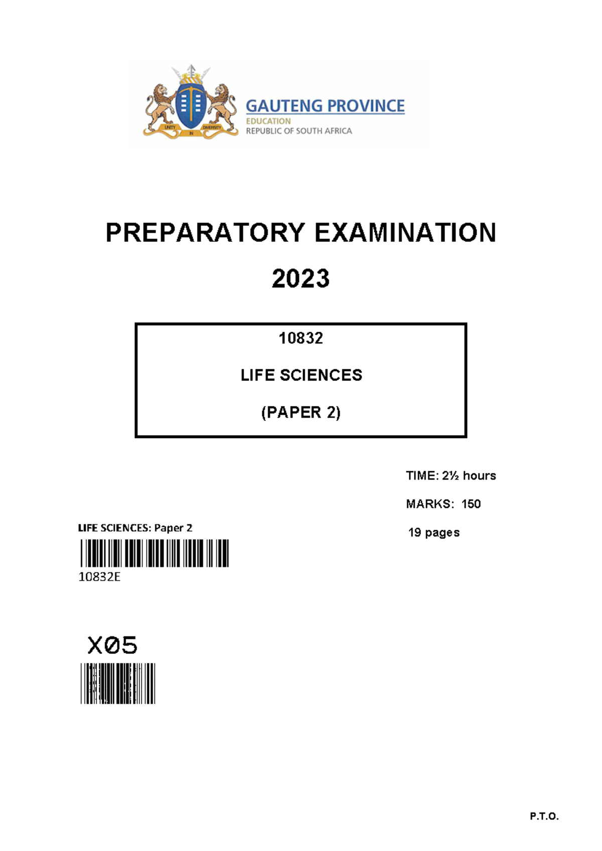 Gr 12 Life Sciences P2 (English) Question Paper - PREPARATORY ...