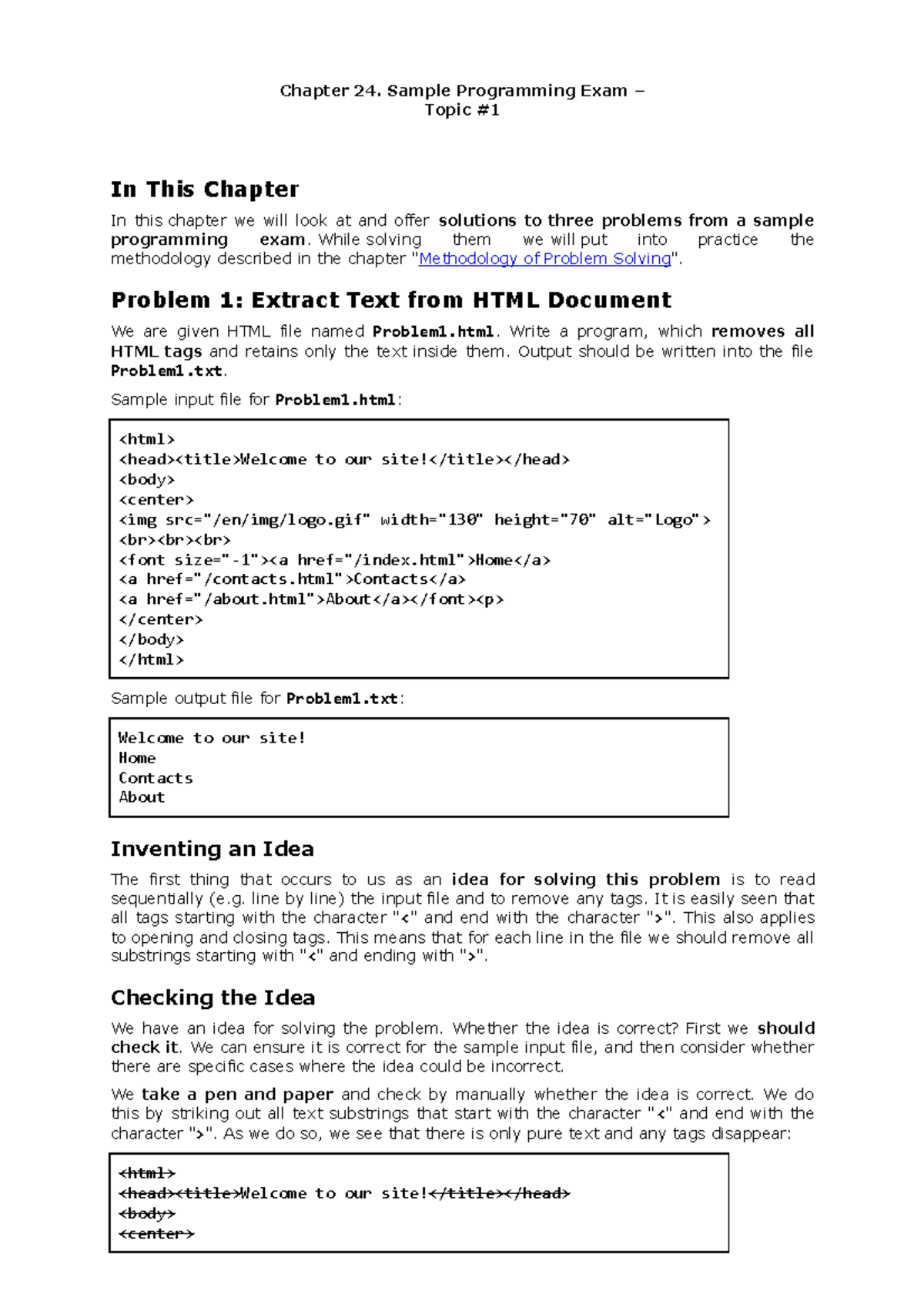 Ch24 Sample Programming Exam - Chapter 24. Sample Programming Exam ...