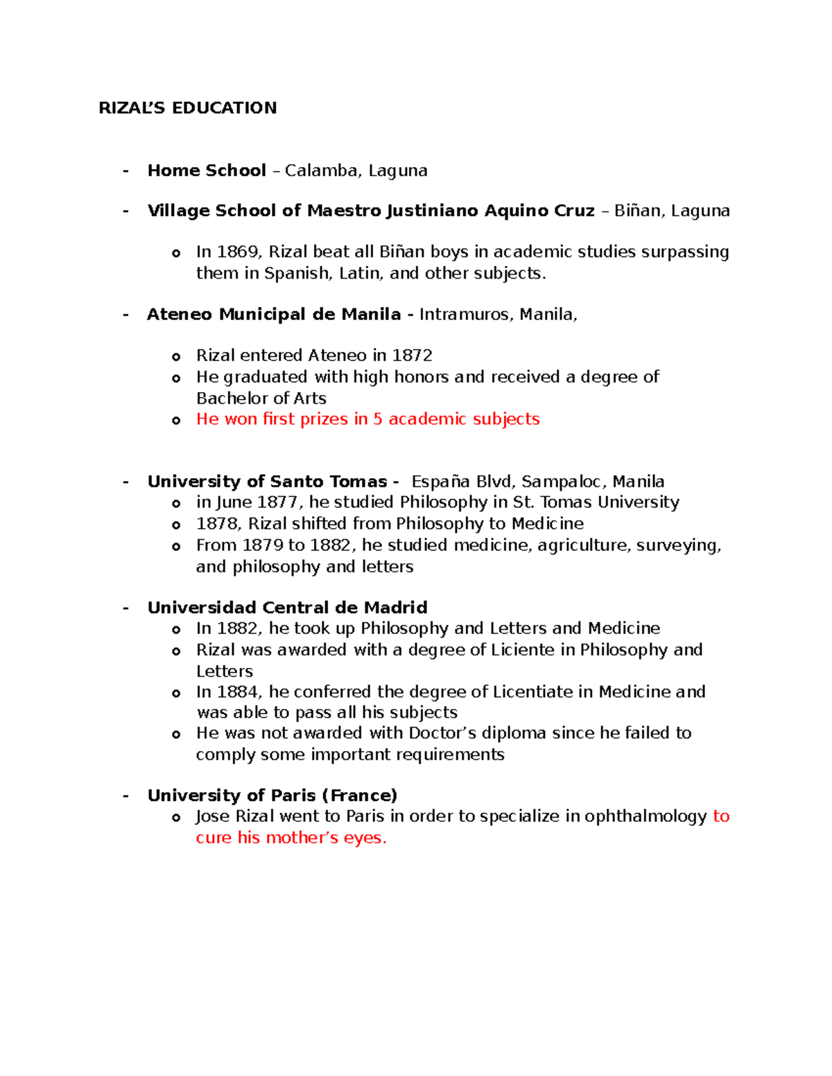 aLL ABOUT Rizal-schools- RIZAL’S EDUCATION - Home School – Calamba ...