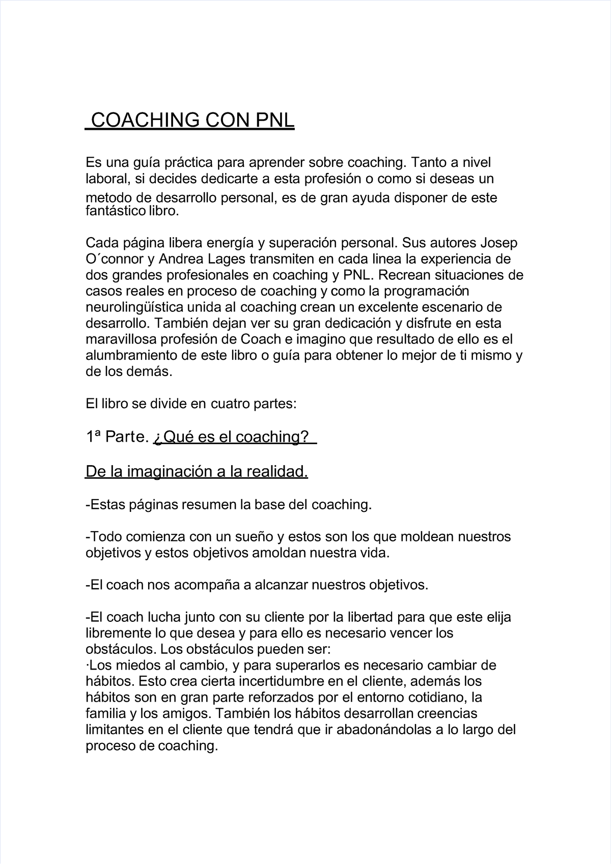 Coaching Con Pnl Resumen Economia Para Ingeneria Studocu