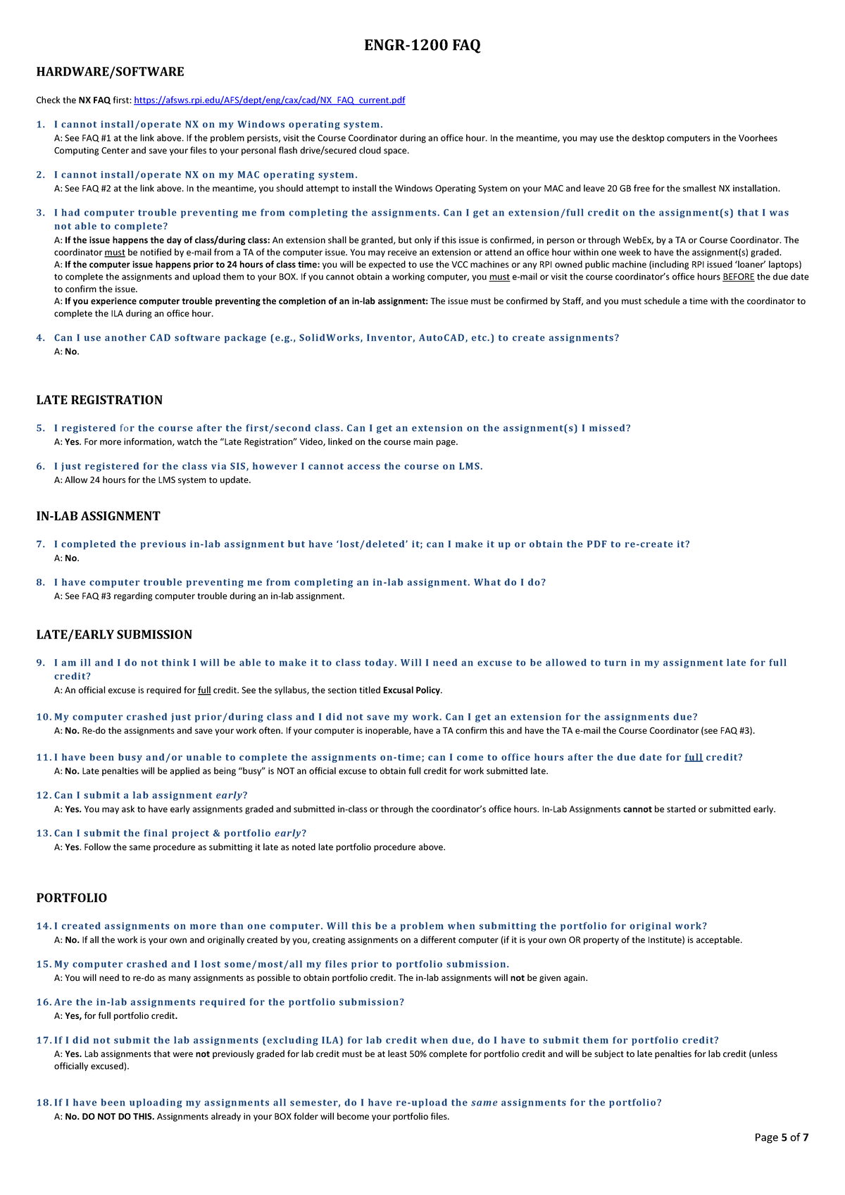 ENGR-1200 syllabus current 5-5 - Page 5 of 7 ENGR-1200 FAQ HARDWARE ...