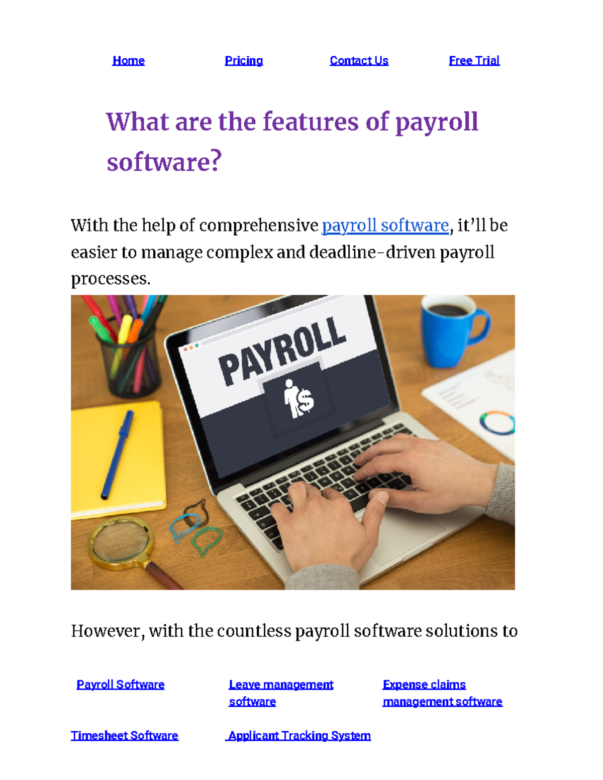 What are the features of payroll software - What are the features of ...