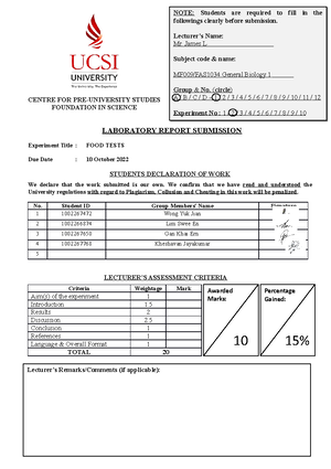 Chapter 1 Classification of Living Organisms - General Biology I - Studocu