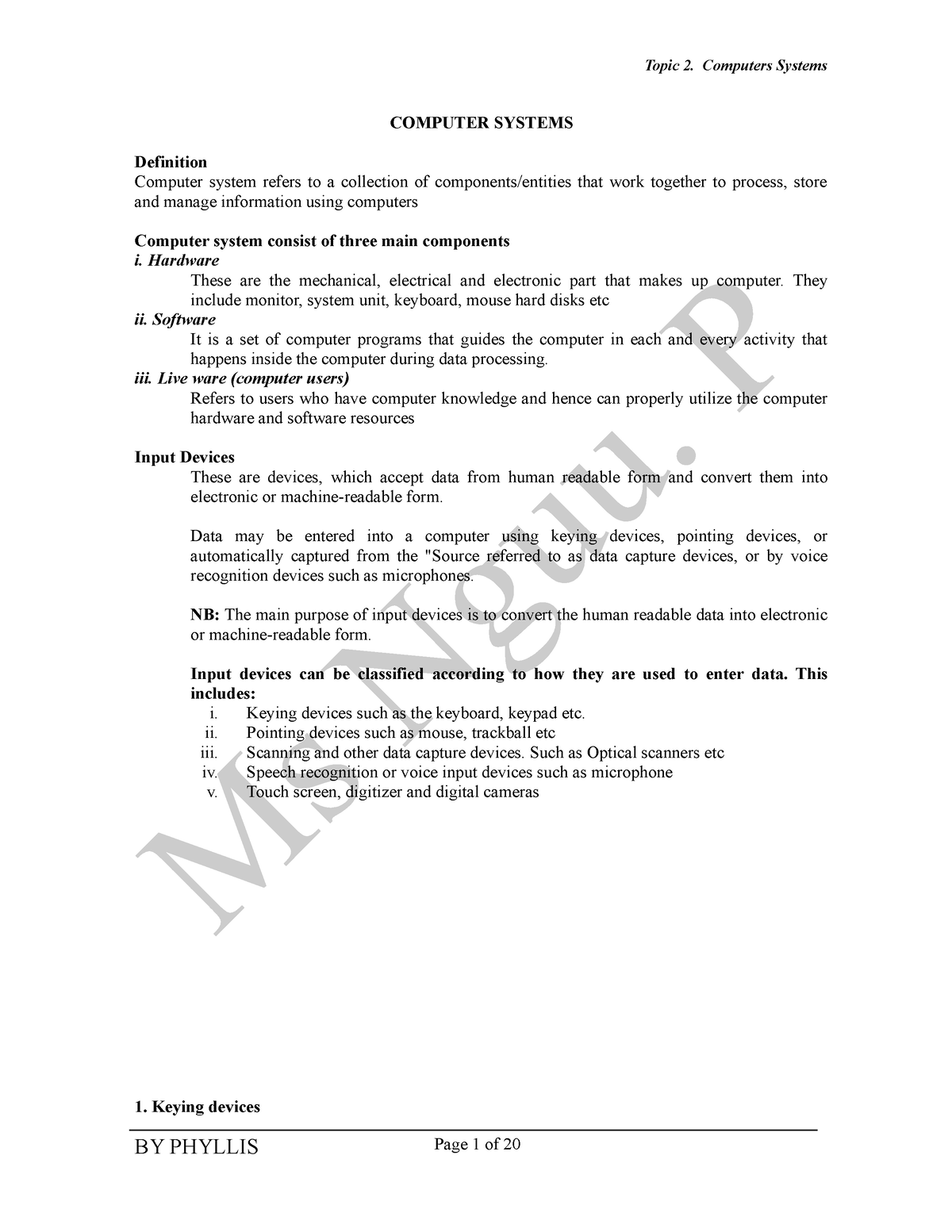 notes-form-1-computer-systems-computer-systems-definition-computer