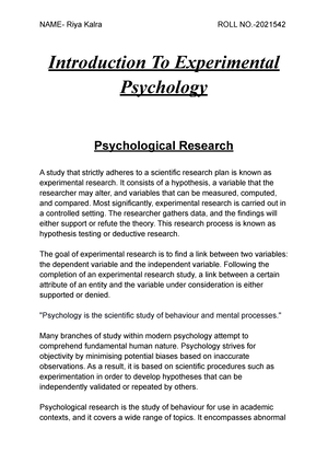 psychology research topics with hypothesis