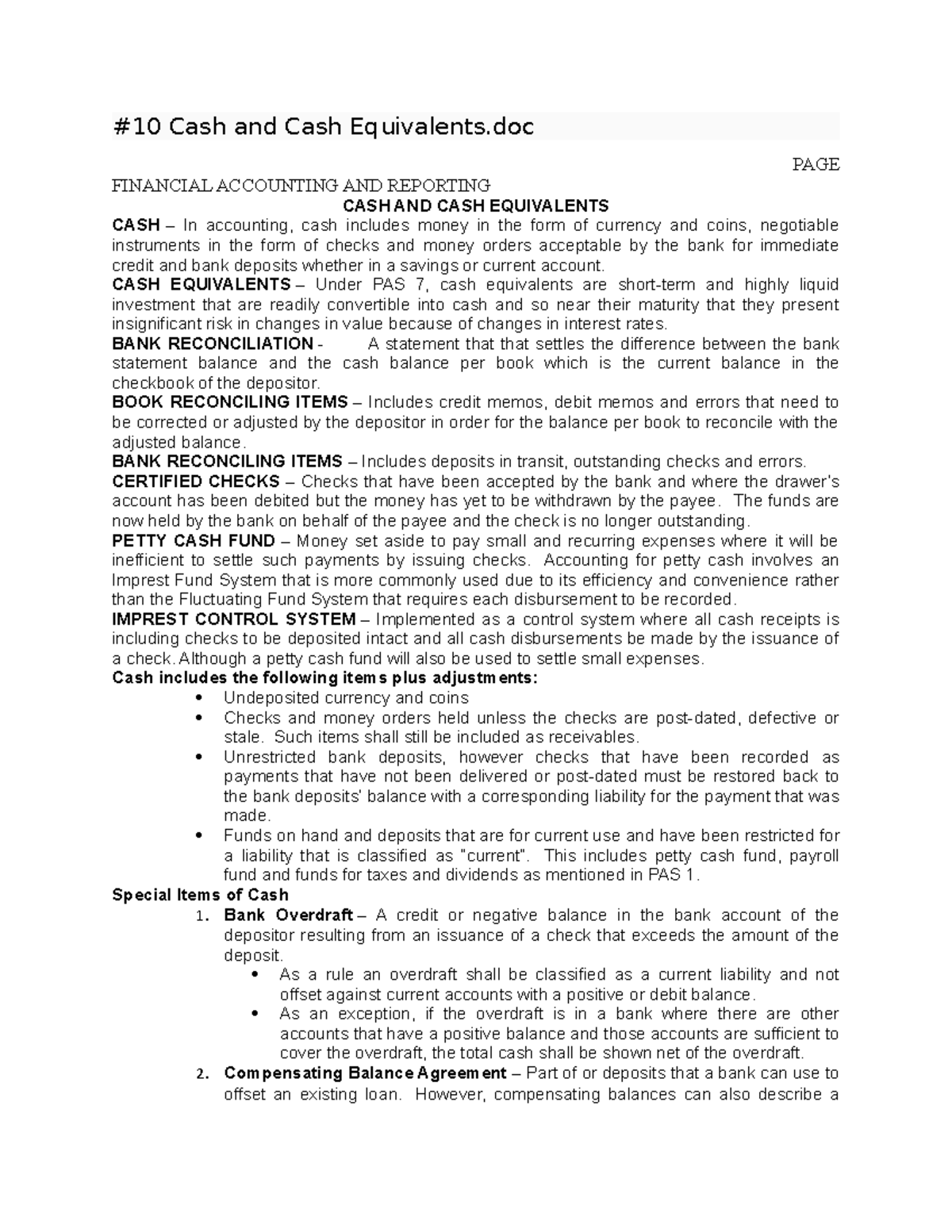 Cash And Cash Equivalents 10 Cash And Cash Equivalents PAGE   Thumb 1200 1553 