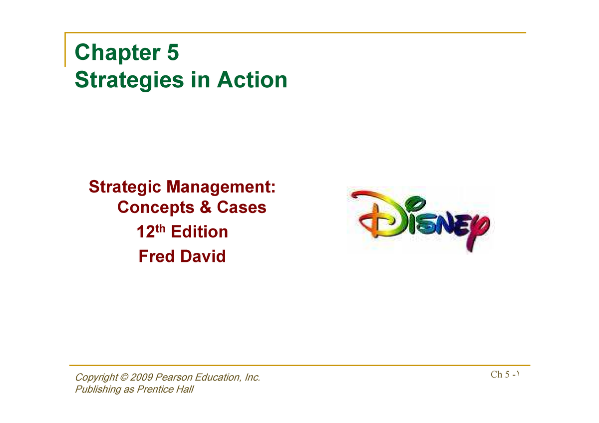 Chapter-5 Strategic Management - - Studocu