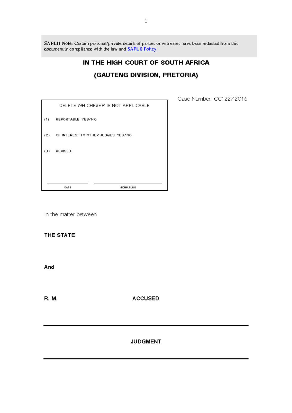 869 - Notes - SAFLII Note: document in compliance with the law and ...