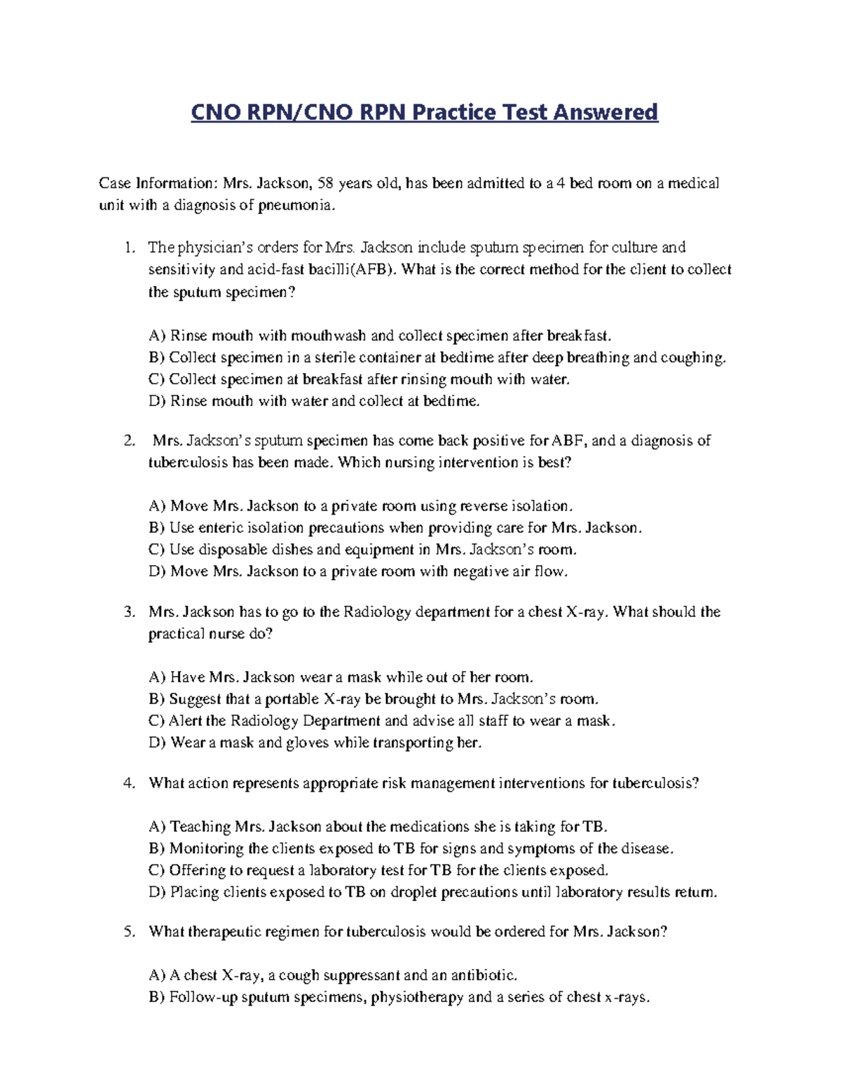 Cno rpn practice test answered - CNO RPN/CNO RPN Practice Test Answered ...